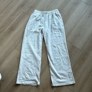 Brandy Melville white open leg sweatpants